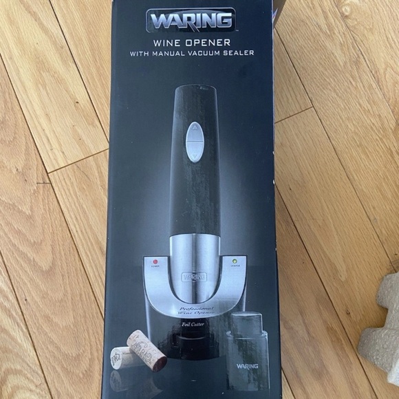 Waring Pro Cordless Wine Opener with Vacuum Sealer & Foil Cutter. New Open Box - Picture 1 of 7